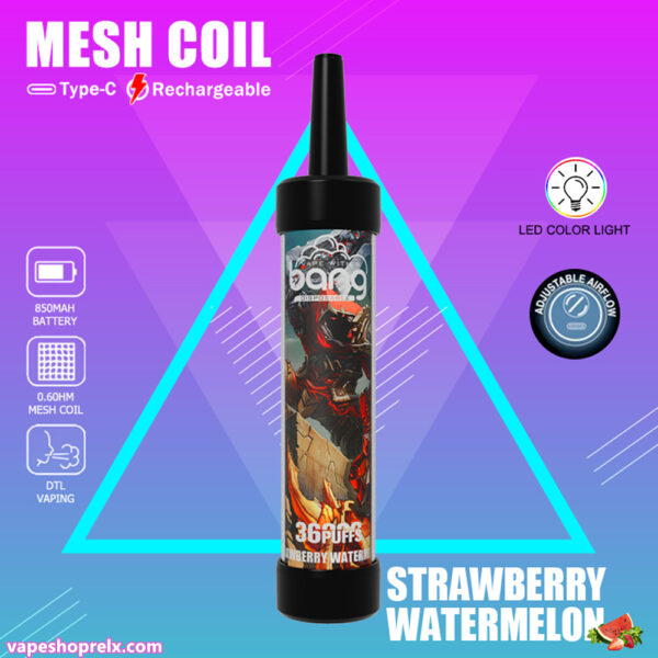 Bang 36000 Puffs大炮 釋放野獸 採用加特林機槍煙花設計 一次性電子煙 拋棄式霧化棒 台灣電子煙批發：圖片 2